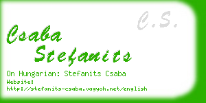 csaba stefanits business card